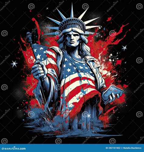 Statue of Liberty. American Symbols of Freedom Stock Photo - Image of memorial, july: 282107402