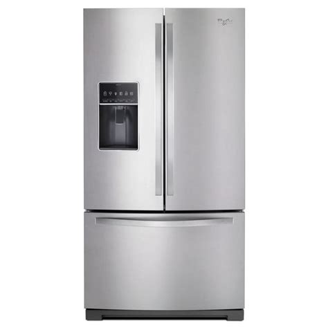 Whirlpool 26.8-cu ft French Door Refrigerator with Dual Ice Maker (Monochromatic Stainless Steel ...