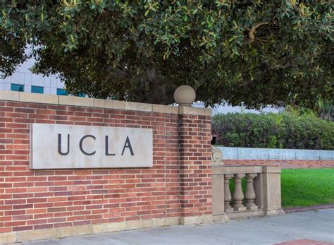 UCLA Campus Entrance Sign stock image. Image of student - 54766591