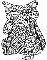 Zentangle Kitten coloring page  ColouringPages sketch template
