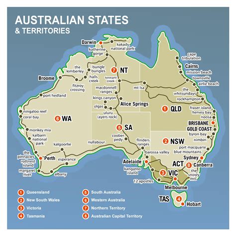 Large detailed Australia states and territories map | Australia | Oceania | Mapsland | Maps of ...