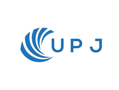 UPJ letter logo design on white background. UPJ creative circle letter logo concept. UPJ letter ...