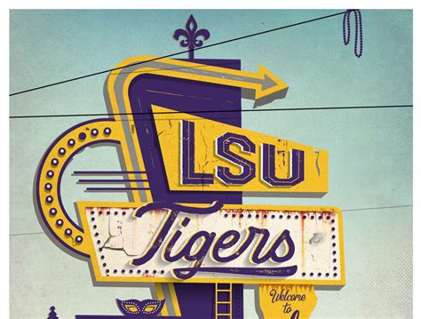 LSU Vintage Poster by Gabe Marshall on Dribbble