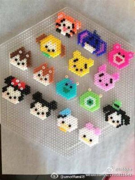 留着做发夹 - 堆糖，美图壁纸兴趣社区 | Diy perler bead crafts, Perler bead disney, Easy perler beads ideas