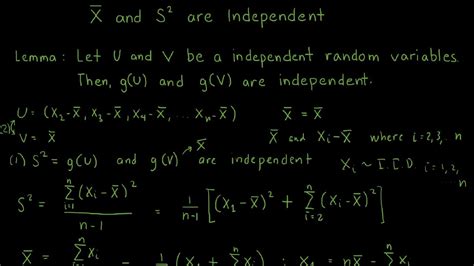 Sample Mean and Variance Independence Proof - YouTube