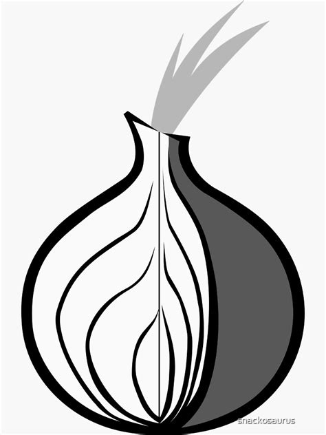 "Tor Onion logo in black & white" Sticker for Sale by snackosaurus | Redbubble