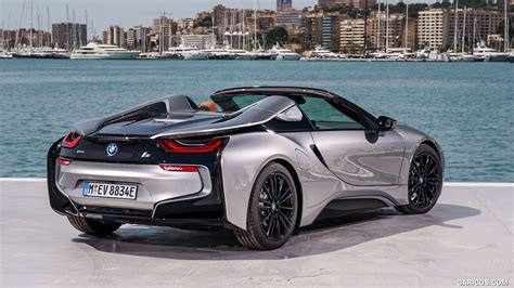 2019 BMW i8 Roadster (Color: Donington Grey) | Rear Three-Quarter