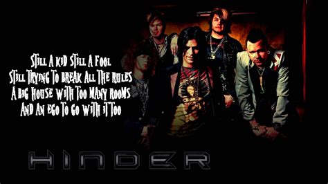 Hinder - Loaded And Alone [Lyrics Video] - YouTube