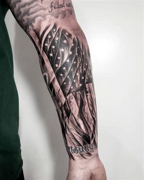 Americanmexican Flag On Forearm Mexican Flag Tattoos - vrogue.co