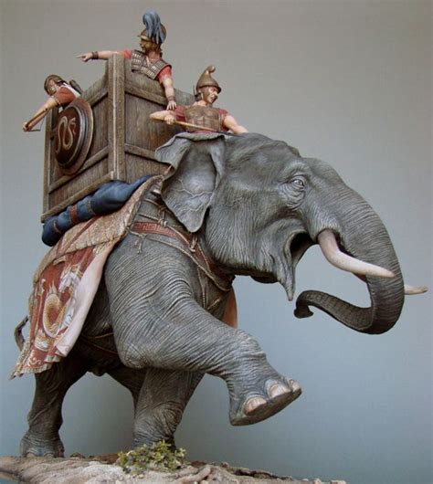 Elefante da guerra durante la guerra dei diadochi, i generali di Alessandro Magno Roman Soldiers ...