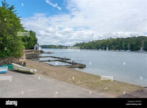 coastal scenery at the Belon River in Brittany, France Stock Photo - Alamy