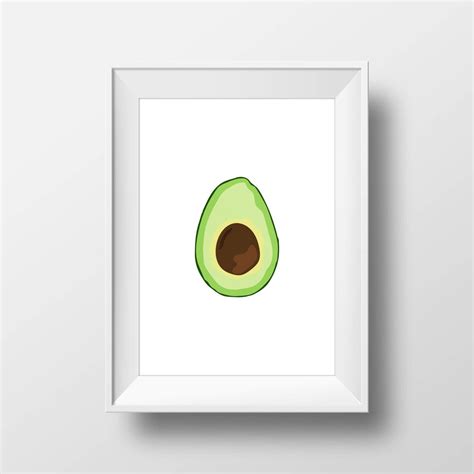 Avocado Wall Art Food Prints Digital Download Printable - Etsy