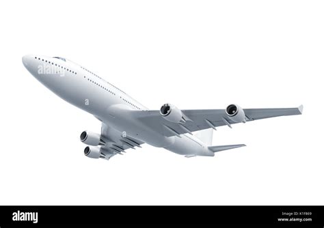 Airplane isolated on white background Stock Photo - Alamy