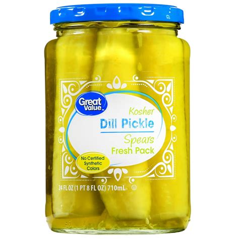 Great Value Kosher Spears Dill Pickle Fresh Pack, 24 fl oz - Walmart.com - Walmart.com