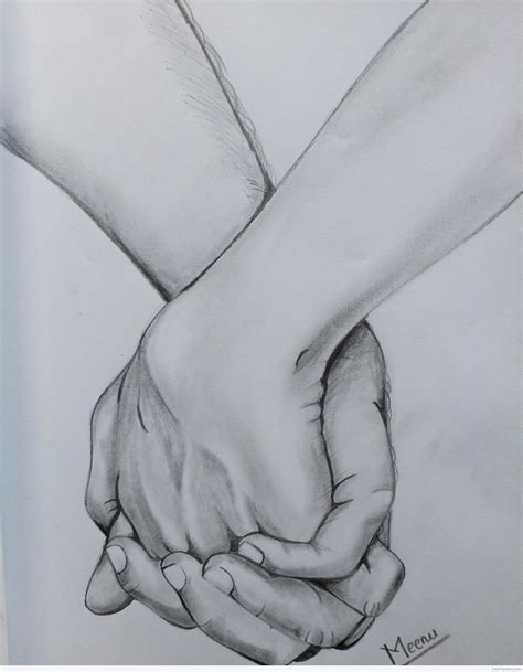 Holding Hands Sketch at PaintingValley.com | Explore collection of ...