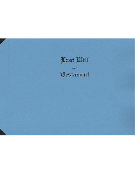 Blue Last Will and Testament Covers (Free Shipping) - ExhibitIndexes.com