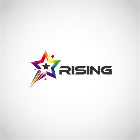 Rainbow Rising Star Logo 660339 Vector Art at Vecteezy