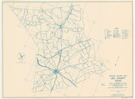 Lee County Texas Historical Map 1936 – Texas Map Store