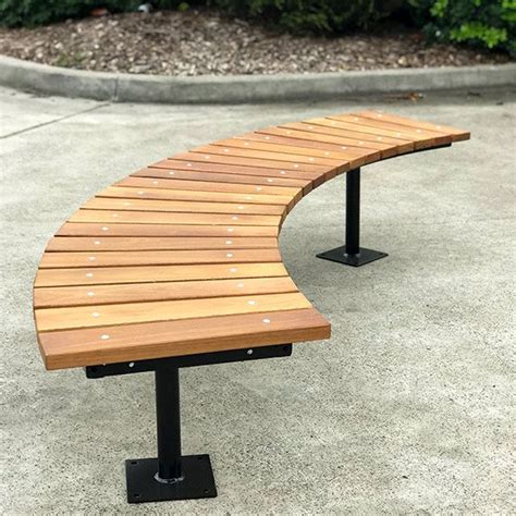 Draffin Street Furniture created the Fawkner Curved Timber Bench Seat ...