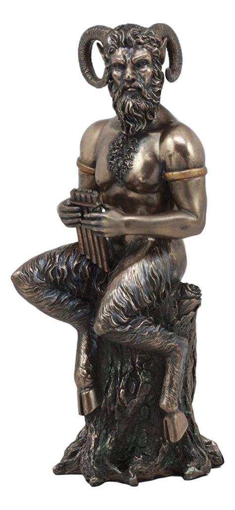 Ebros Greek God Pan Statue 9.75"Tall Deity Of The Wild Pan Playing The Flute Figurine - Walmart.com