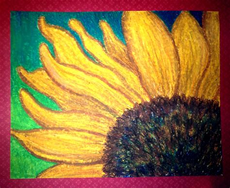 oil pastel sunflower Fun Art, Cool Art, Oil Pastel Art, Sunflower, Art ...