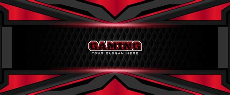 Premium Vector | Futuristic red and black gaming header social media ...