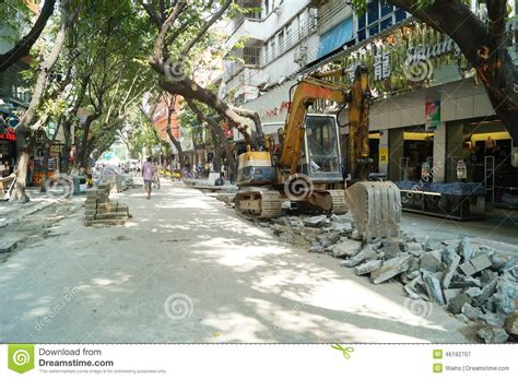 City Road Construction, in Shenzhen, China Editorial Photography ...