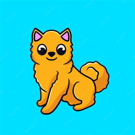 Premium Vector | Dog cartoon mascot funny vector smile happiness fun cute