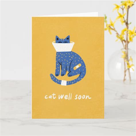 Get Well Soon Cat Card | Zazzle