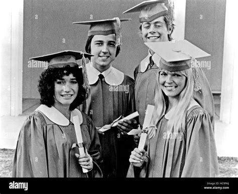 THE YOUNG GRADUATES, Jennifer Ritt, Bruno Kirby, Tom Stewart, Patricia Wymer, 1971 Stock Photo ...