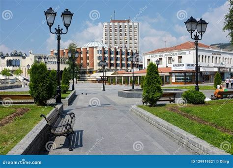 Modern City Center of Novi Pazar, Serbia Editorial Photo - Image of ...