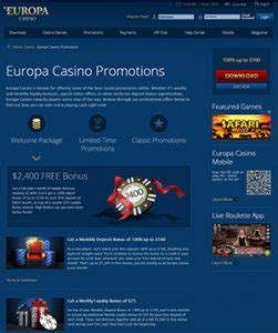 Europa Casino - Get 25 Free Spins no deposit