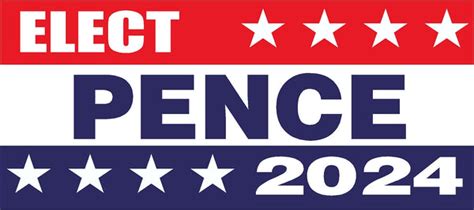 PENCE 2024 - RE-ELECT TRUMP 2020 - Bumper Sticker 4" x 9" - MADE IN US – GoGoStickers.com