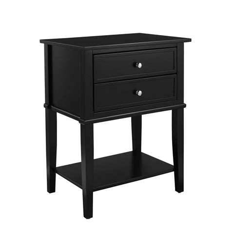 Altra Franklin Accent Table with 2 Drawers in Black 5062596COM - The Home Depot