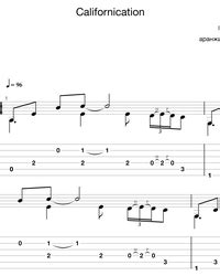 Californication for guitar. Guitar sheet music and tabs.