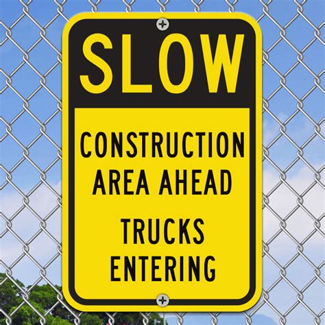 Slow Construction Area Ahead Sign - Get 10% Off Now