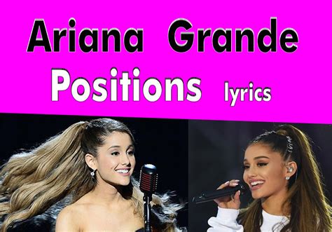 Ariana Grande Positions English lyrics | LokmanDemir.com.tr - Şiir Sözleri & Şarkı Sözleri