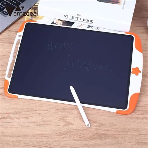 AMZDEAL Portable 12 inch LCD Electronic Writing Pad Handwriting Board Drawing Tablet Notepad ...