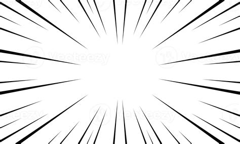 Radial lines of explosion on transparent background. Speed lines. Manga ...