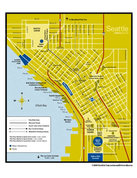 Downtown Seattle Map - Seattle WA • mappery