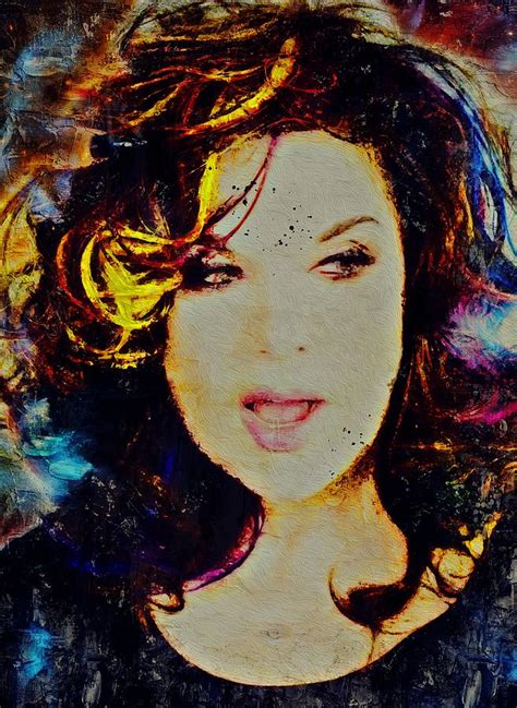 Celebrity Ann Wilson American musician Digital Art by Rickey Ruttinger