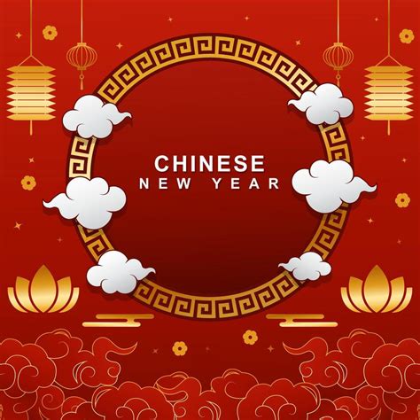 Chinese New Year greeting square background 38258031 Vector Art at Vecteezy