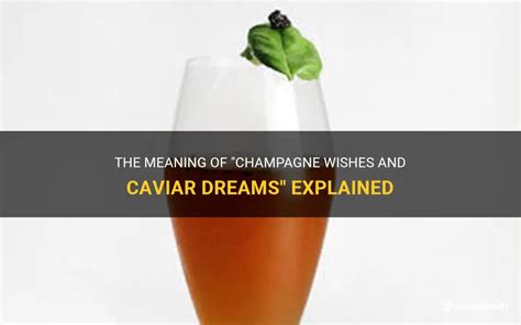 The Meaning Of "Champagne Wishes And Caviar Dreams" Explained | ShunSpirit