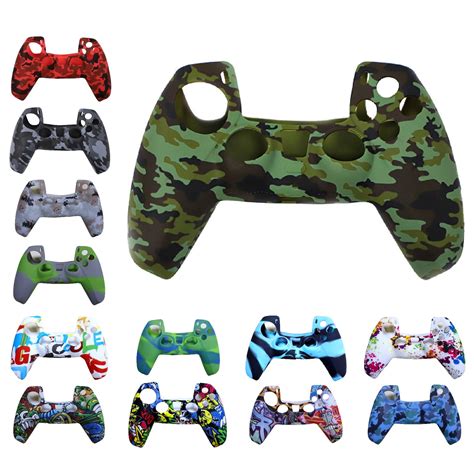 Visland For PS5 Camouflage Controller Skin, Anti-Slip PS5 Controller Cover Fashion Grip Portable ...