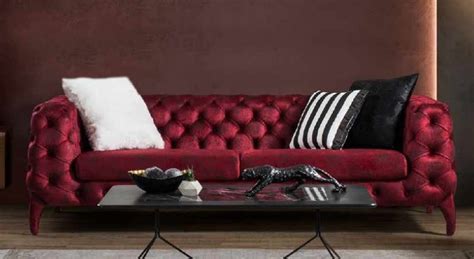 Casa Padrino Luxury Chesterfield Sofa Bordeaux Red 235 x 98 x H. 72 cm ...