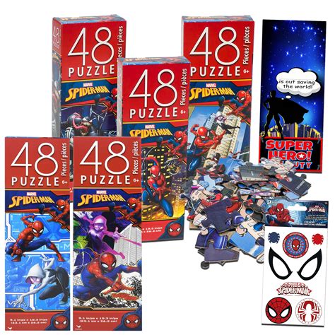 Buy Marvel Spider-Man Jigsaw Puzzle Mega Bundle ~ 3 Marvel Spiderman Puzzles for Kids ...