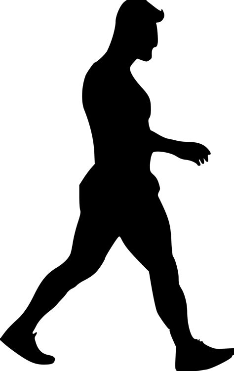 10 Man Walking Silhouette - Man Running Silhouette Png Clipart - Full Size Clipart (#5675600 ...