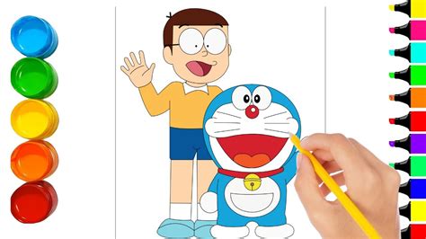 How to draw Nobita and Doraemon step by step || doraemon drawing ...