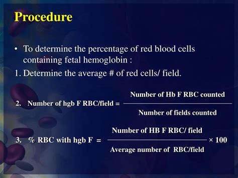 PPT - Hemoglobin F Stain Acid Elution (Kleihauer Betke Test) PowerPoint Presentation - ID:1904963