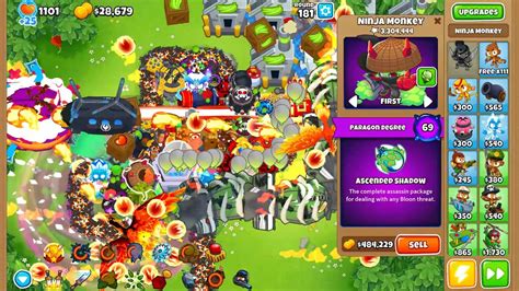 Bloons TD 6 Degree 69 Ascended Shadow Hard Mode Monkey Meadow - YouTube